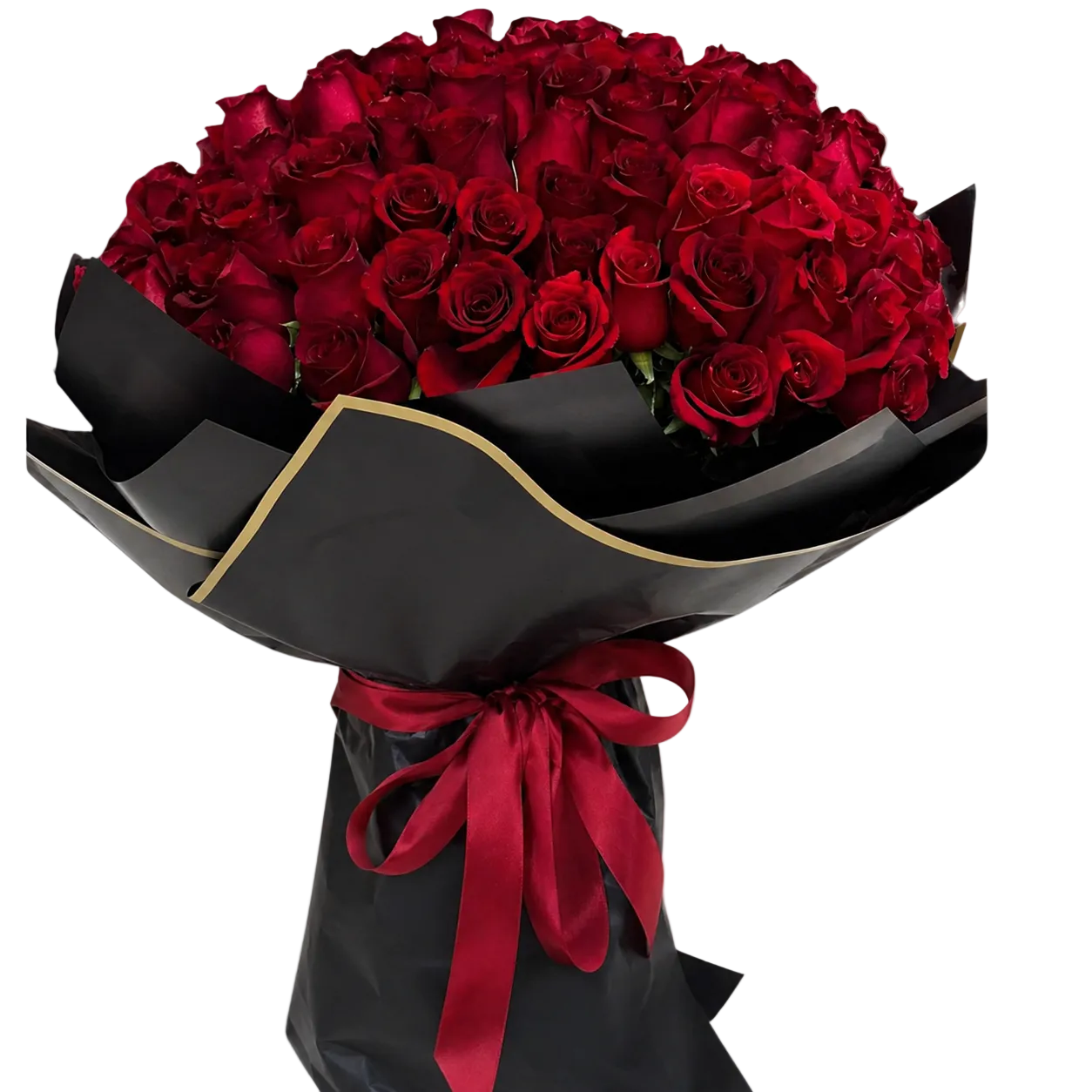 Experience the ultimate expression of luxury with our Midtown Royal 200, an extraordinary bouquet featuring 200 premium long-stem red roses, meticulously arranged to create a breathtaking, full-bodied floral masterpiece.
Designed for those who demand nothing but excellence, this bouquet is wrapped in elegant matte black paper with refined gold accents and finished with a hand-tied satin red ribbon, delivering a sophisticated and timeless presentation.
Perfect for unforgettable moments—romantic declaration